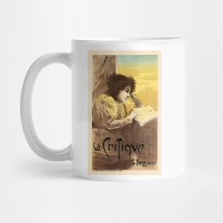 Le Journal  LA CRITIQUE 1895 Vintage French Literature Magazine Mug